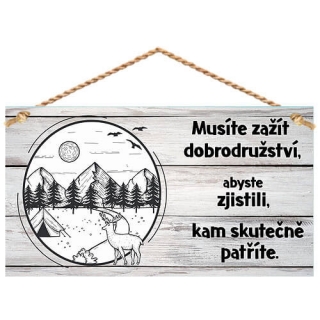Dekorační obrázek na zavěšení - dobrodružství